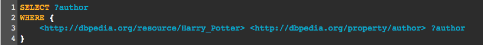 SPARQL query to find the author of the Harry Potter books from http://dbpedia.org